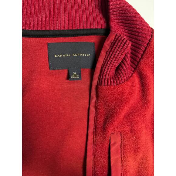Banana Republic Men Red Zip Up Sweater Vest Size XL - Picture 2 of 8